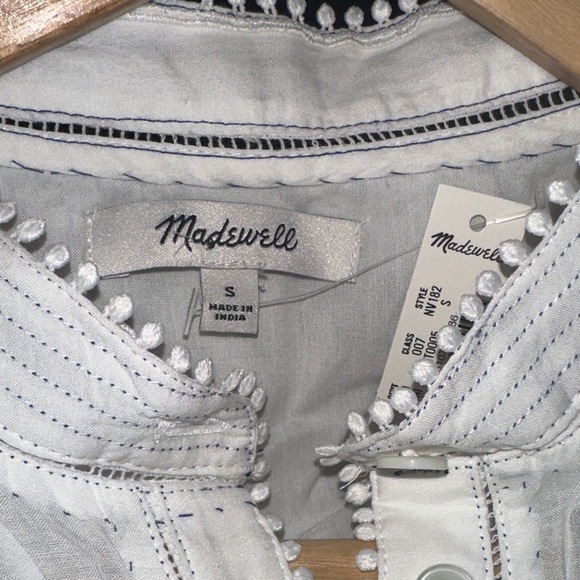 Madewell Shirred Lace-Trim Top Sz. S‎ - Picture 2 of 10